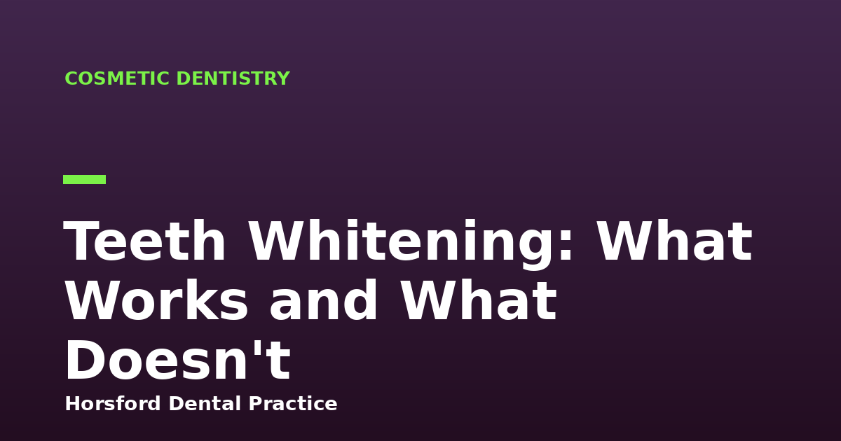 Teeth Whitening: What Works and What Doesn't